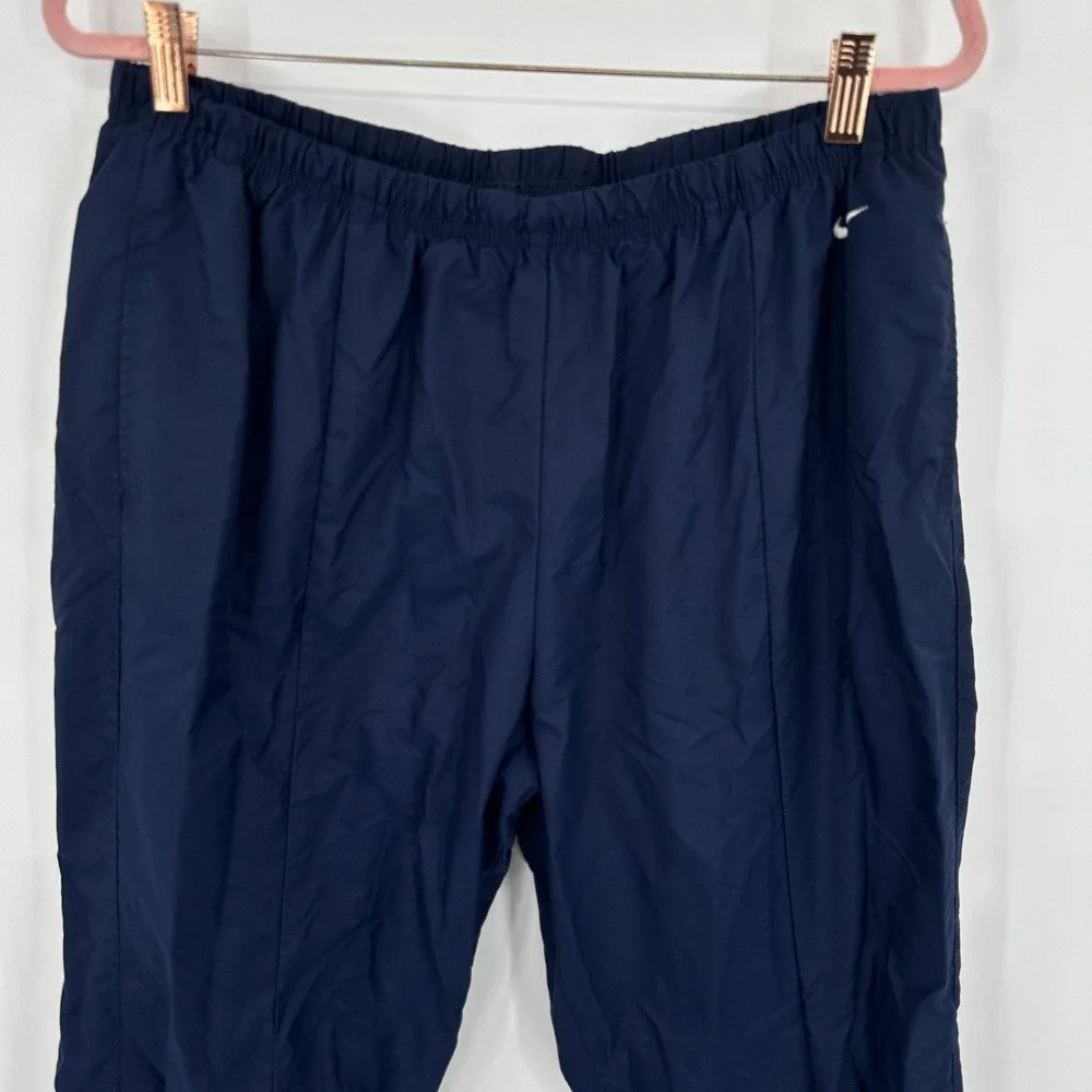 Nike Track Pants Womens XL Blue‎ Nylon Pull On Elastic Waist Athletic Lined